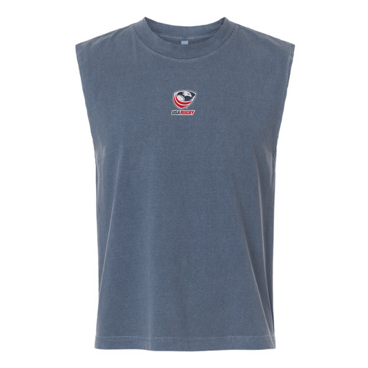 USA Rugby Unisex Heavyweight Cotton Mid-Length Muscle Tee