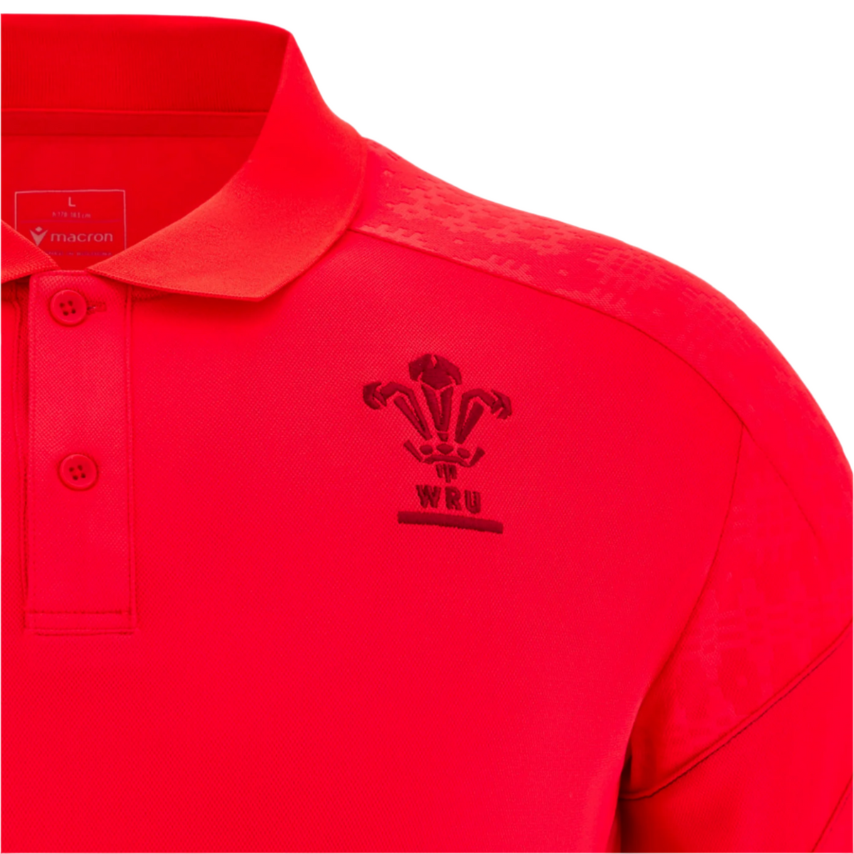 Wales 25/26 Player Travel Poly Polo by Macron