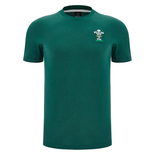 Wales 25/26 Country Outline Cotton Fan T-Shirt by Macron