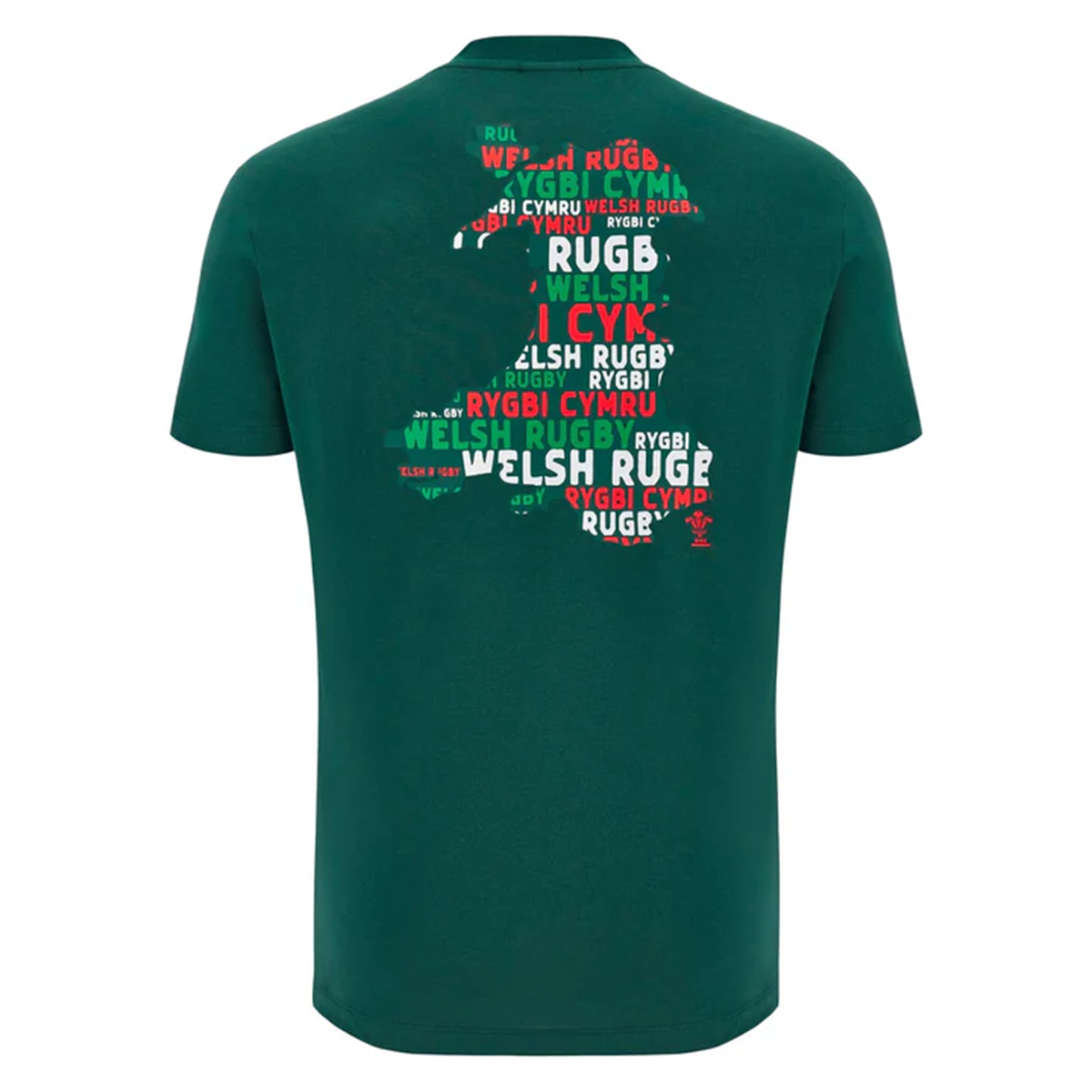 Wales 25/26 Country Outline Cotton Fan T-Shirt by Macron
