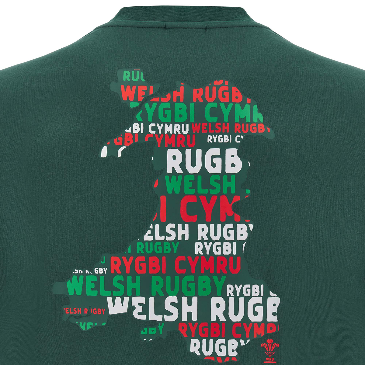 Wales 25/26 Country Outline Cotton Fan T-Shirt by Macron