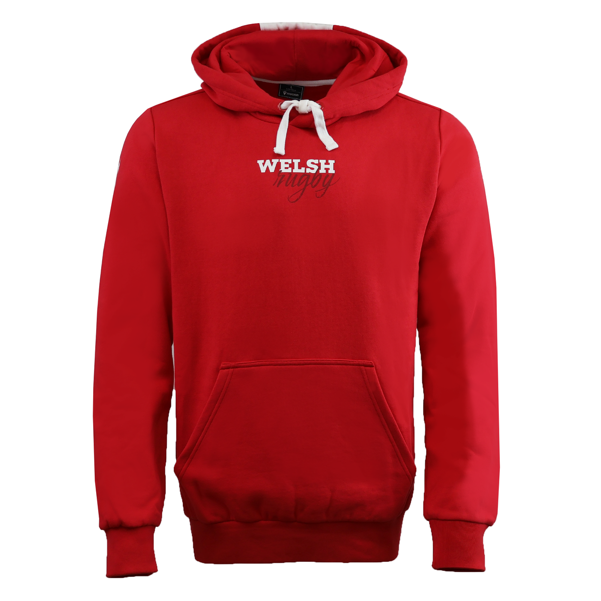Wales 25/26 Welsh Rugby Cotton Fan Hoodie by Macron