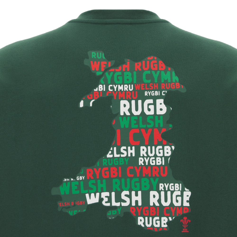 Wales 25/26 Country Outline Fan Sweatshirt by Macron