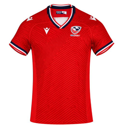 USA Rugby 24/25 Red Replica Training Jersey by Macron