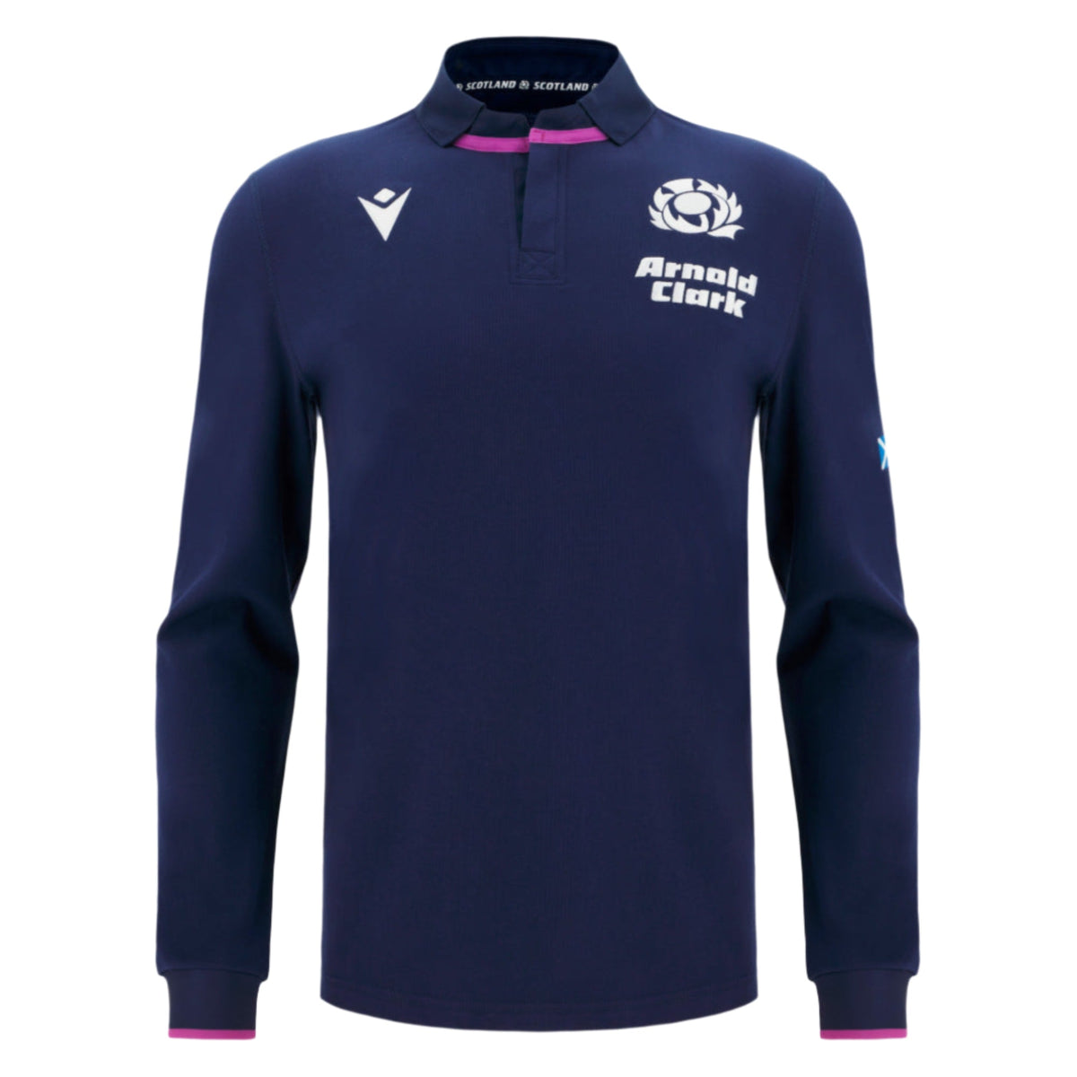 Scotland SRU 25/26 Replica Home Long Sleeve Cotton Jersey by Macron