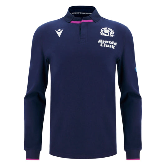 Scotland SRU 25/26 Replica Home Long Sleeve Cotton Jersey by Macron