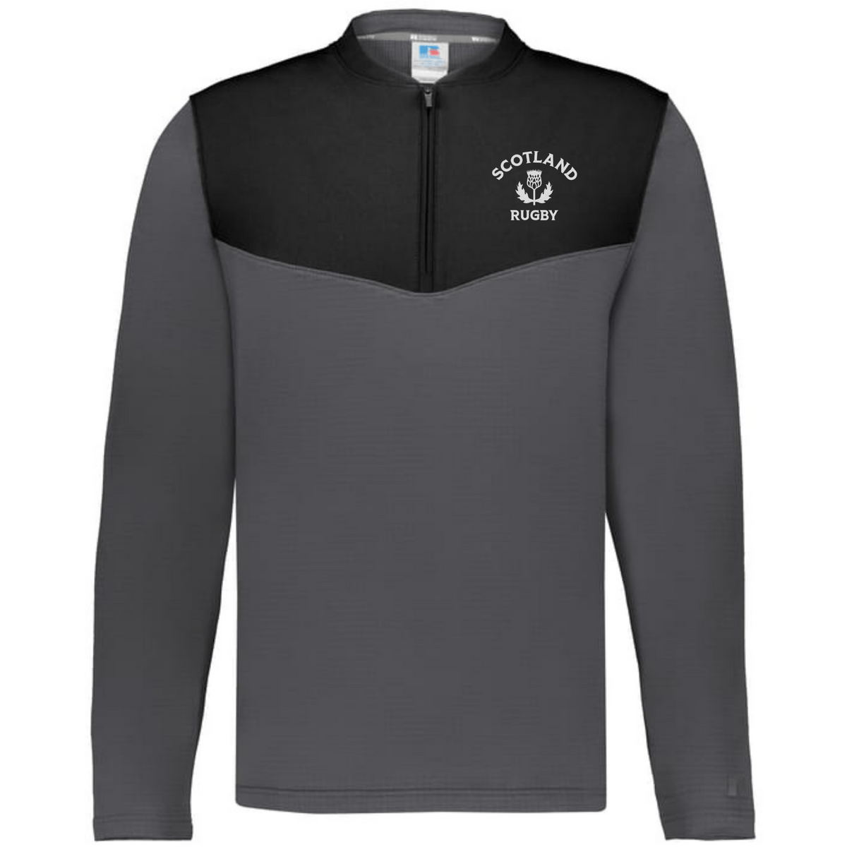 Nations of Rugby Scotland Sideline Grid 1/4 Zip Pullover