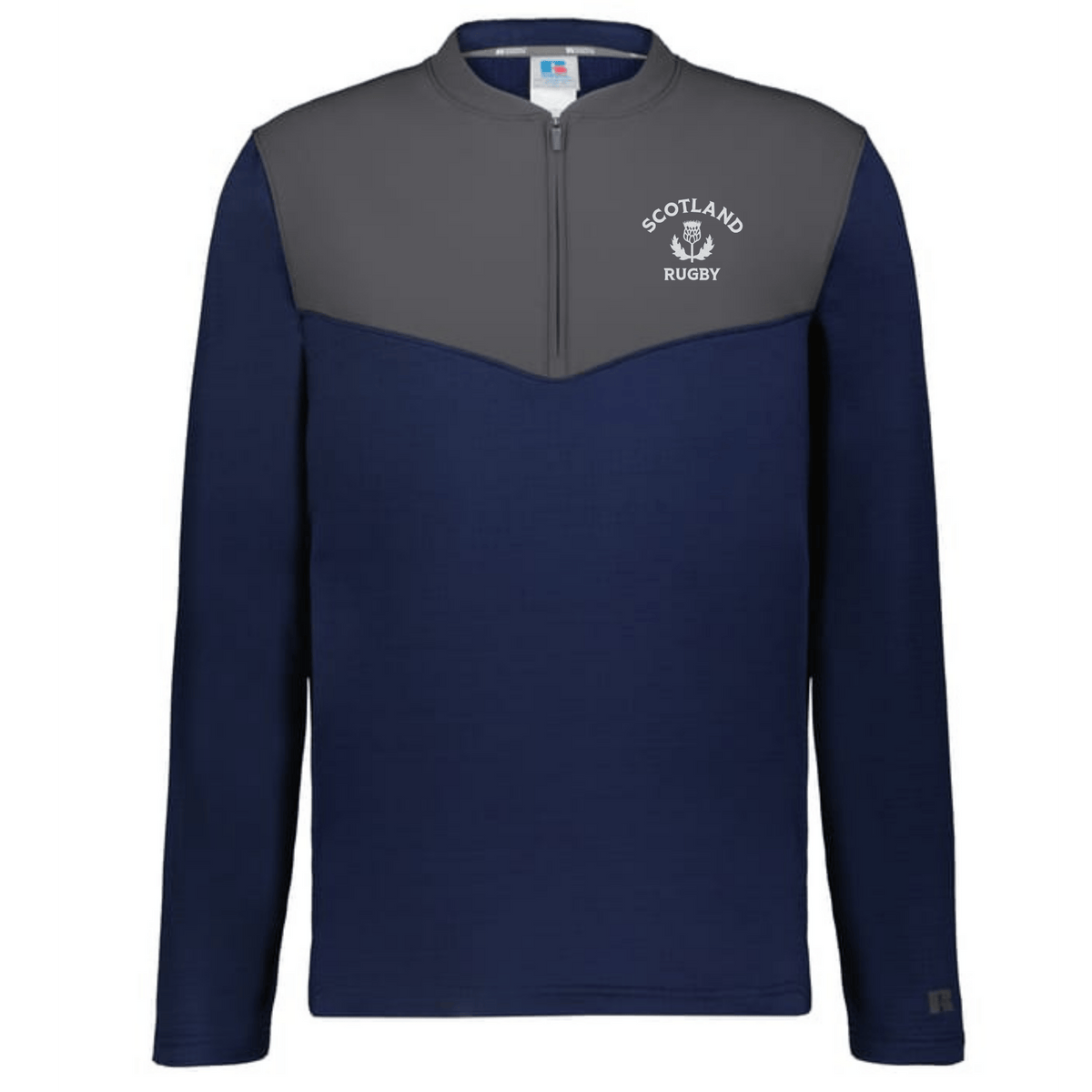 Nations of Rugby Scotland Sideline Grid 1/4 Zip Pullover