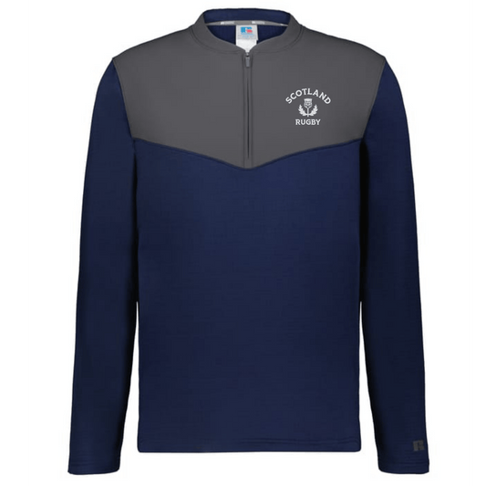 Nations of Rugby Scotland Sideline Grid 1/4 Zip Pullover