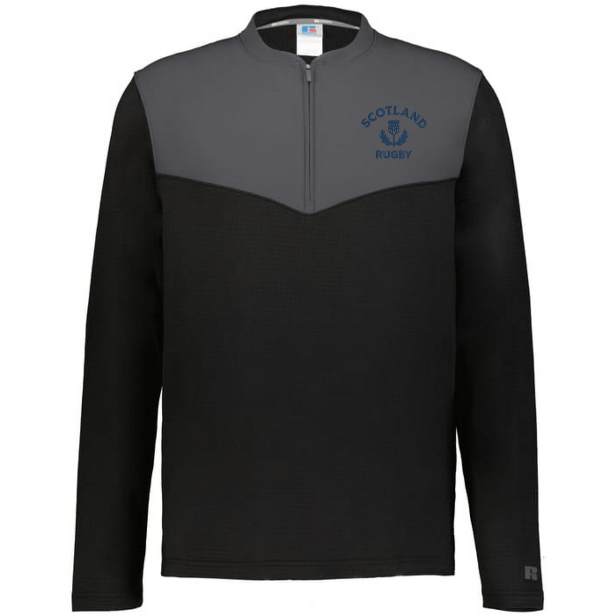 Nations of Rugby Scotland Sideline Grid 1/4 Zip Pullover