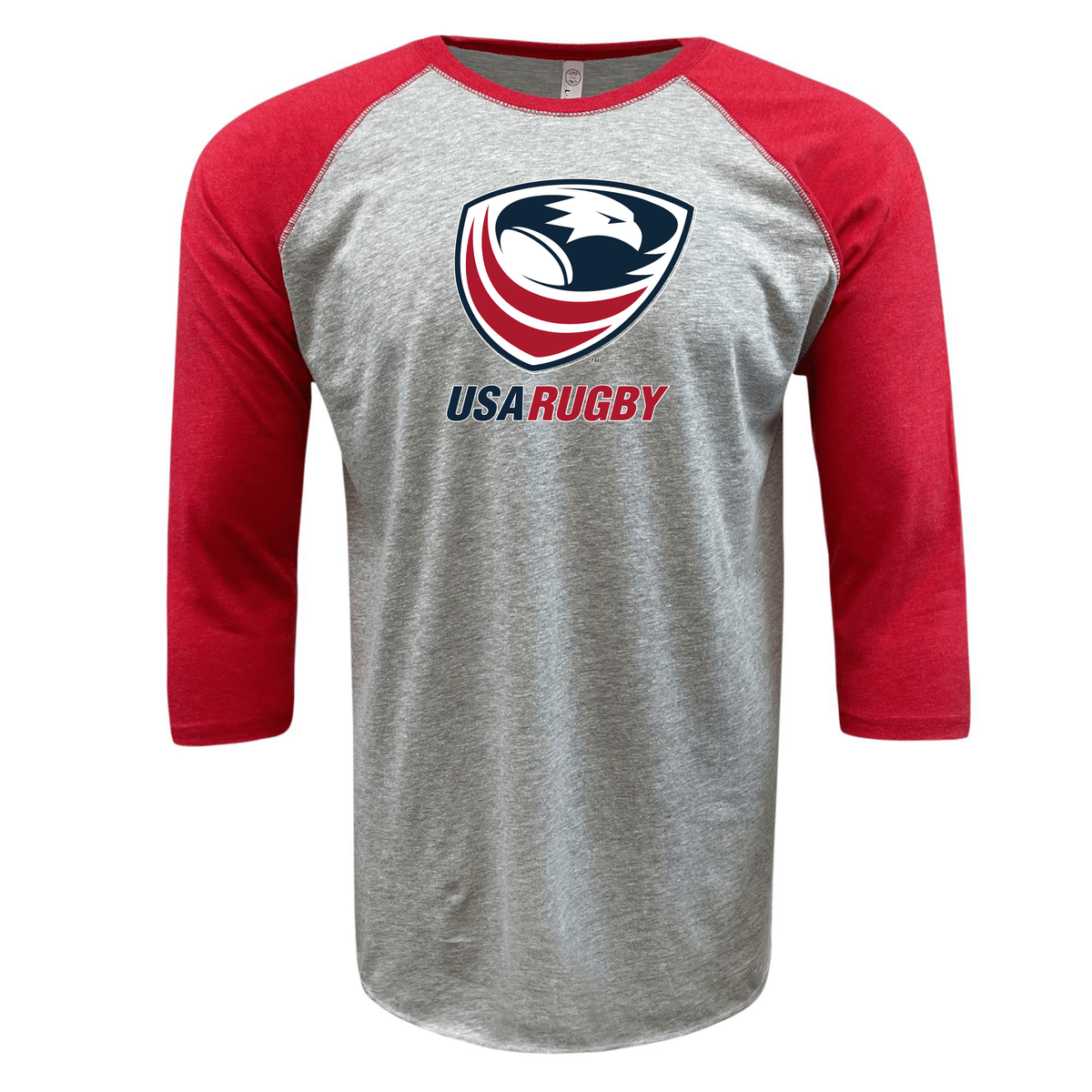 USA Rugby Crest Baseball 3/4 Sleeve T-shirt