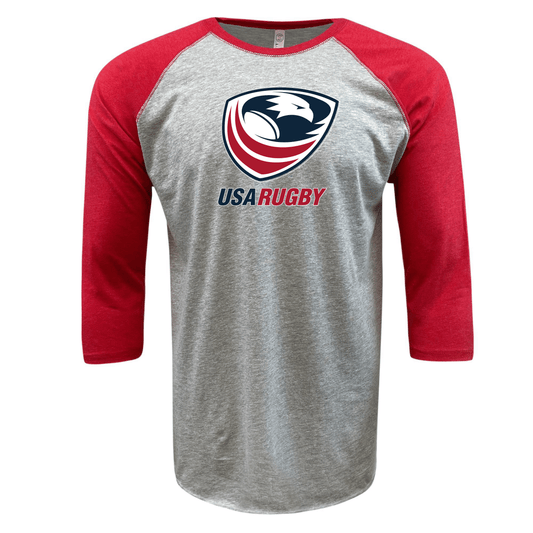USA Rugby Crest Baseball 3/4 Sleeve T-shirt