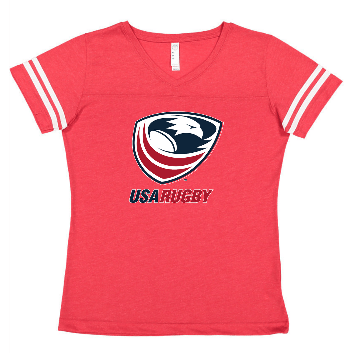 Women's USA Rugby Vintage V-Neck Tee