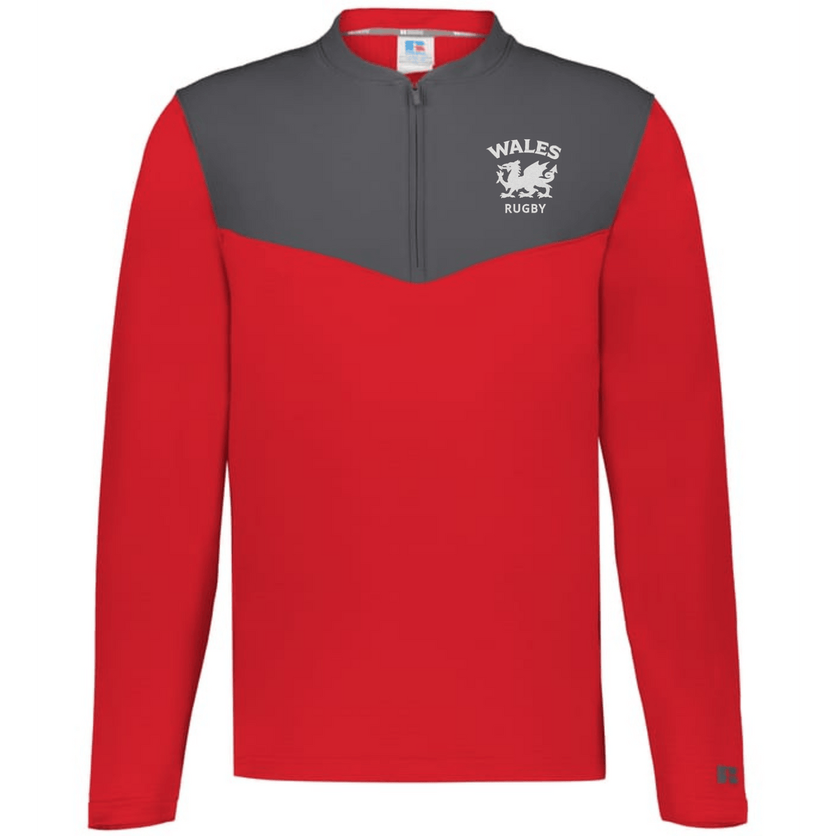 Nations of Rugby Wales Sideline Grid 1/4 Zip Pullover
