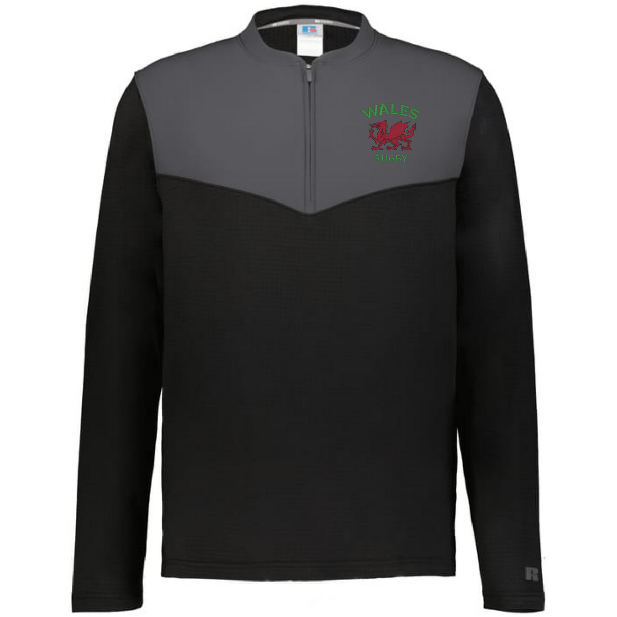 Nations of Rugby Wales Sideline Grid 1/4 Zip Pullover