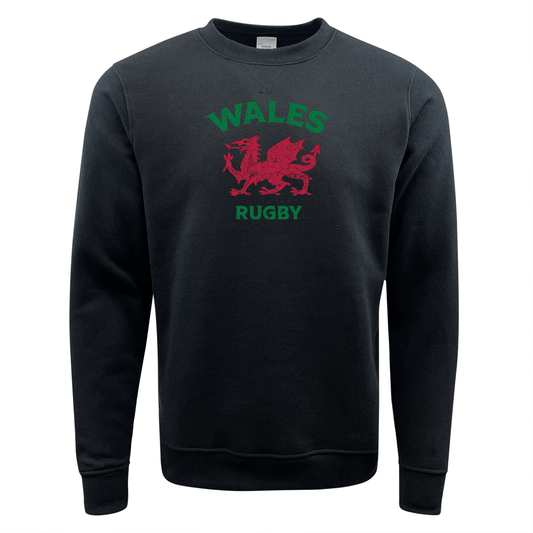 Nations of Rugby Wales Rugby Fleece Crewneck Sweatshirt