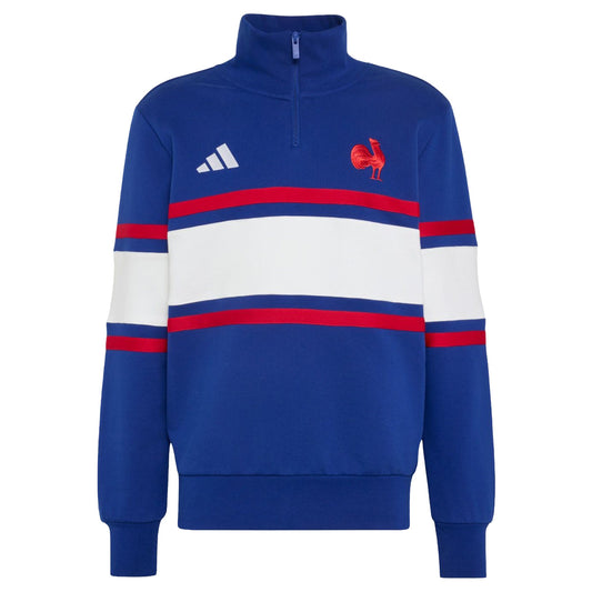 France FFR 26/27 Travel 1/4 Zip Sweatshirt by adidas