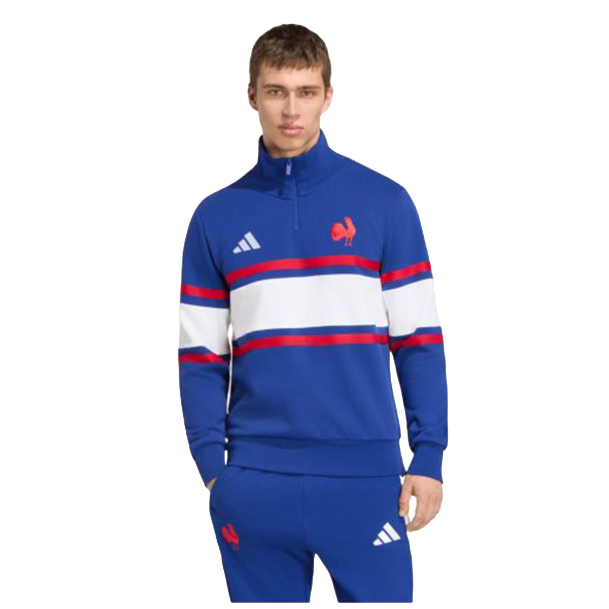 France FFR 26/27 Travel 1/4 Zip Sweatshirt by adidas