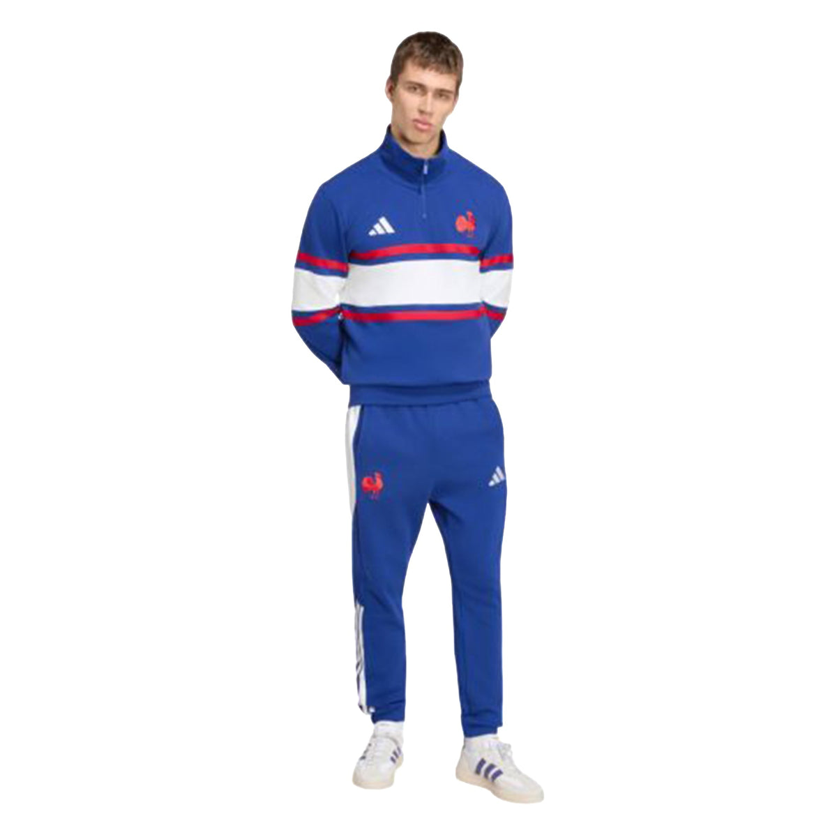 France FFR 26/27 Travel 1/4 Zip Sweatshirt by adidas